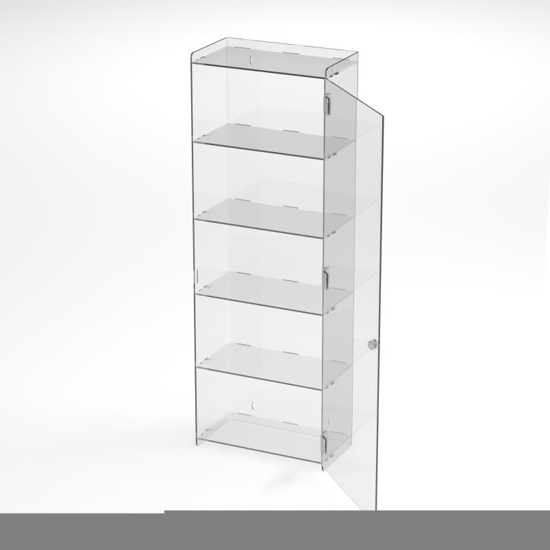 Vitrine aus transparentem Acryl Gr. V - 5 Fächer - 35 breit - B-Ware